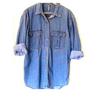 Free People Denim "Boyfriend" Shirt